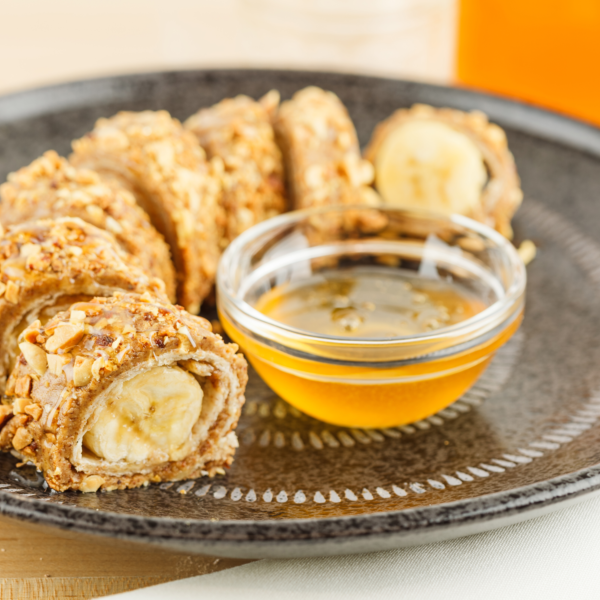 Honey Almond Banana Sushi