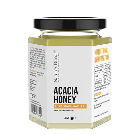 Raw Natural Acacia Honey (340g). - Nature's Blends